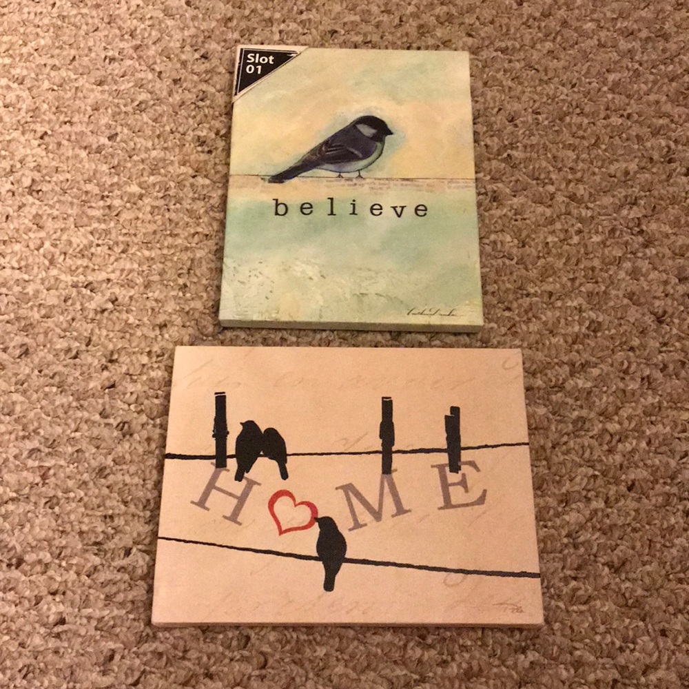 Small canvas signs